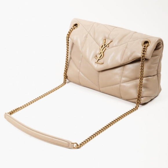 SOLD- MEDIUM Loulou Puffer Lambskin Nappa Leather Quilted Chevron YSL - Picture 5 of 16